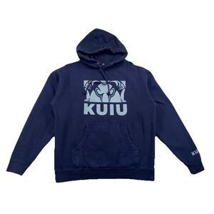 KUIU Men's Medium Graphic Hoodie Navy Blue